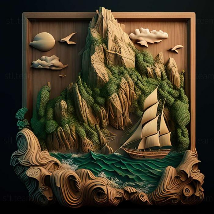 3D model Mysterious Island game (STL)
